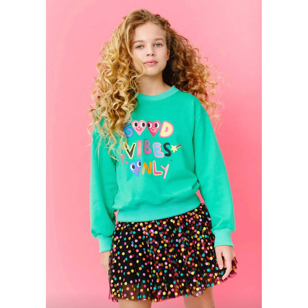 Lola & The Boys Neon Sequin Tiger Sweatshirt